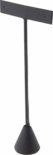 Plymor Ohrringständer aus Kunstleder, T-Stil, 6,5 x 3,2 x 17,1 cm, Schwarz, 2 Stück Cover