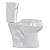 Two-Piece Toilet for Bathroom, Toilet with Comfort ADA Height 19", Round Soft Close Seat, Powerful Flush