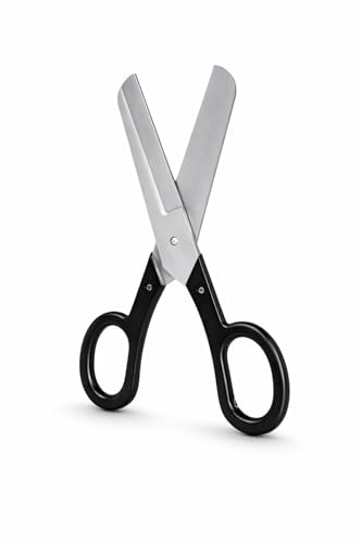 Giant Scissors | Oversized Plastic Scissors | Clown Scissor Prop | Safe Non Cutting Prop | No Blade/Not Sharp | Black/Silver | 15.5 Inches