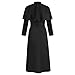 yolsun Priest Costume for Men, Black Clergy Robes Halloween Priest Outfit Cosplay Dress Up(Black, Large)