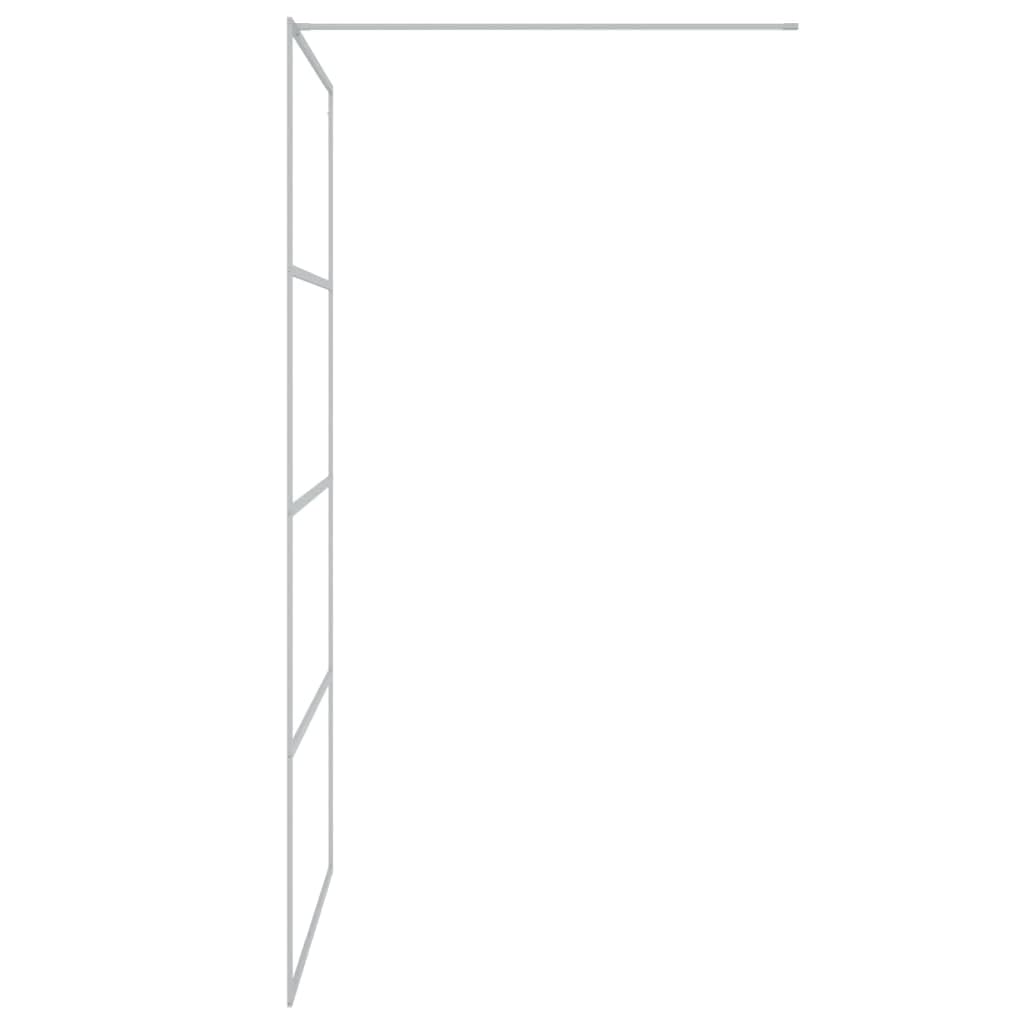 Pannello doccia regolabile per bagno, divisorio doccia con vetro di sicurezza monolastra e telaio in alluminio per doccia walk-in color argento 115 x 195 cm trasparente