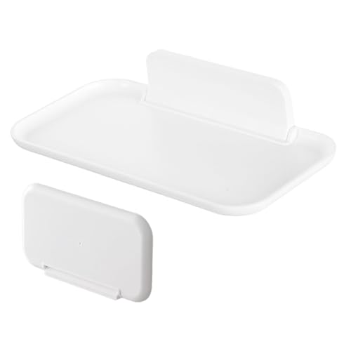 Estantería de pared Esive - 23 x 12 x 4,6 cm, estante plegable para colgar para cuarto de baño, sin taladrar, fácil de instalar | Cuarto de baño ducha WC cocina apartamento casa hotel