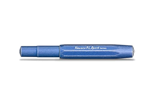 Image of Kaweco AL SPORT Fountain Pen Stonewashed Blue I Premium Fountain Pen for Ink Cartridges, 13 cm I Nib: B (Broad)
