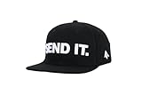 Send It. Senduro Flat Bill Logo Hat, Black