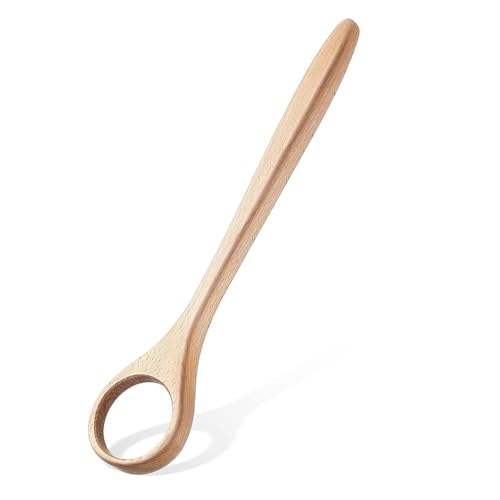 Benssey Batidor De Masa DanéS De Madera De 12 Pulgadas, Batidor De Masa Madre, Mezclador De Masa, Herramienta para Batir Pan para Mezclar Pan De Masa Madre