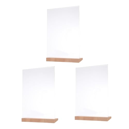 Présentoir de table transparent acrylique Mikinona fini les menus tachés lot de 3