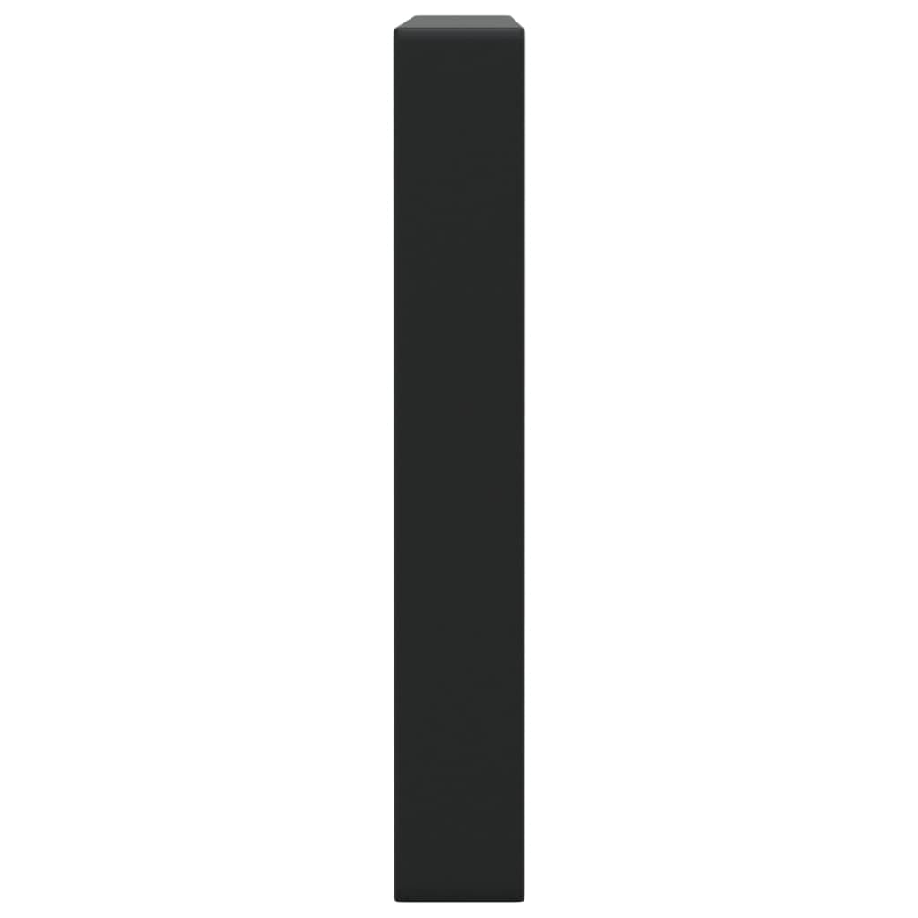 2 soportes para lavabo, color negro, rectangulares, de acero, 20 x 50 cm, montaje en pared para soporte de consola y estante en el baño o la cocina