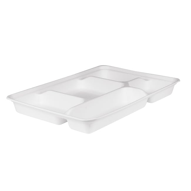 Thouy Plateaux-Repas en Fibres végétales 32 x 22,5 cm 5 Compartiments par 50
