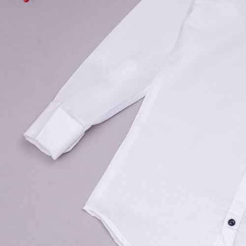 Image of Vikita Enterprise Kid Boy's Cotton Solid Shirt with Spread Collar Neck Full Sleeves Button Closure Curved Length and One Pocket | Shirt For Kids Boys