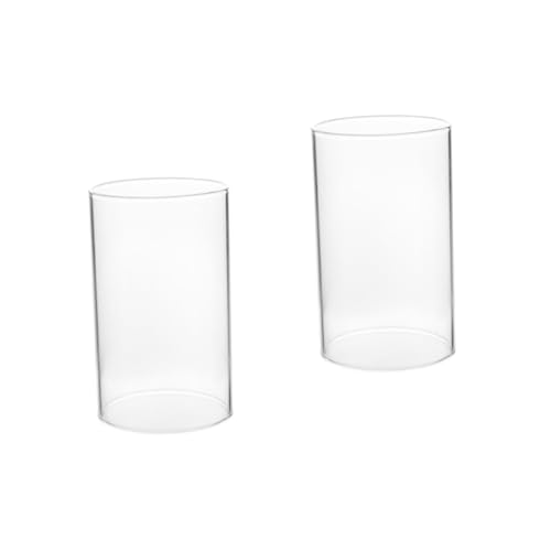 DECHOUS 2pcs Candle Shade Nautical Metal Wall Art Candle Holders Glass Open Flame Candle Scented Candles Lantern Clear Flower Vase Home Oil High Borosilicate Glass Frame Foldable