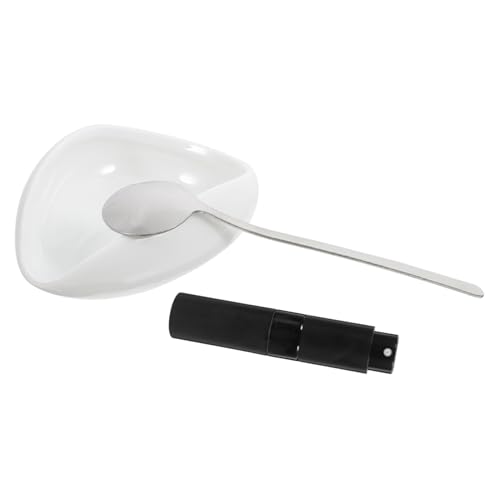 LOLIPPYY 3個 陶瓷茶器 コーヒー豆秤盤付き 三点 コーヒースプレーボトル シルバースプーン付き 多機能ティー 茶葉計量用 茶道具兼用 日常使