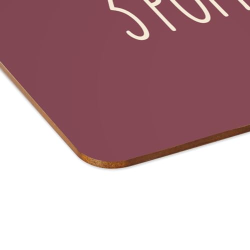 Set da tavola in sughero rosso, alto come 3 mele