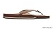 Rainbow Sandals Women’s Double Layer Premier Leather Narrow Strap w/Arch, Dark Brown, Ladies Large / 7.5-8.5 B(M) US