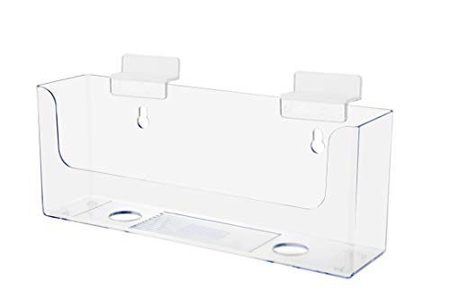 Marketing Holders 10 Pack Slatwall Brochure Holder Horizontal Bifold Display Holds 8.5 Inch Wide Envelopes or Advertisements Clear Acrylic Literature Caddy for Retail Stores and Offices