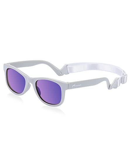 Image of Nacuwa Baby Sunglasses - 100% UV Proof Sunglasses for Baby, Toddler, Kids - Ages 0-2 Years - Case and Pouch included