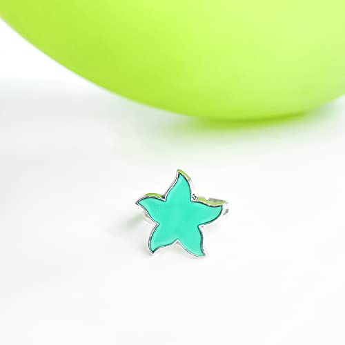 Foecbir Mood Ring Adjustable Size Color Changing Mood Rings For Kids Girls And Boys Birthday Party Favors Christmas The Decorations (Starfish) #TOP3