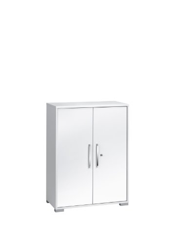 MAJA-Möbel 1226 3956 Aktenregal mit Türen, Icy-weiß - weiß Hochglanz,...
