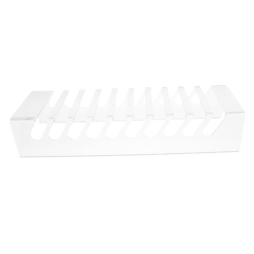 COLLBATH Cell Phone Organizer Transparent Acrylic 10-Grid Desk Stand for Office Mobile Phone Management and Charging Display Rack