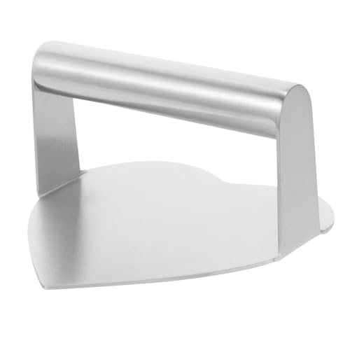 TOYANDONA Herramienta para prensar Carne Utensilios Cocina auxiliares para Cocina Prensa Hamburguesa Marcador de Hamburguesa de Metal Prensa de Tocino para Plancha Acero Inoxidable Silver