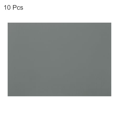 Image of uxcell 10pcs Corrugated Cardboard Paper Sheets,Gray,14 inch x 10inch,for Craft and DIY Projects