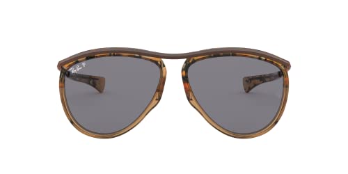 Ray-Ban RB2219 Olympian Aviator Sunglasses, Gradient Havana Brown/Polarized Grey, 59 mm3