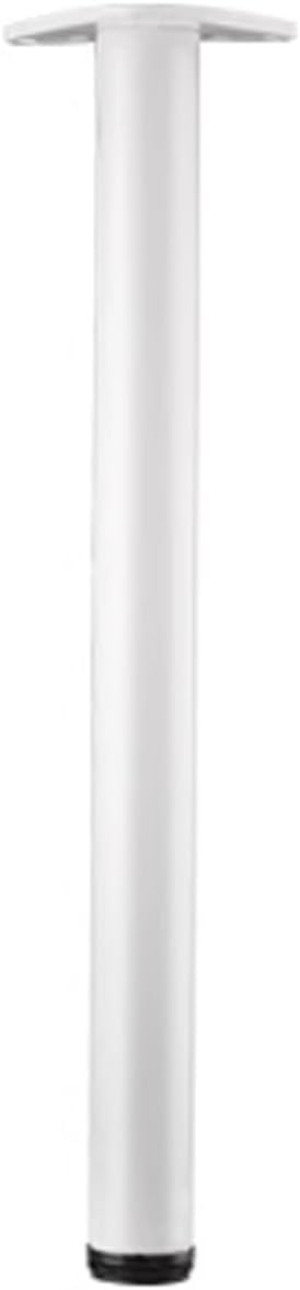 Rhllvj White Metal Furniture Table Legs, Adjustable Support Legs, Cylindrical Legs For Workbench And Breakfast Bar Dining Tables(,60Cm(23.6In))