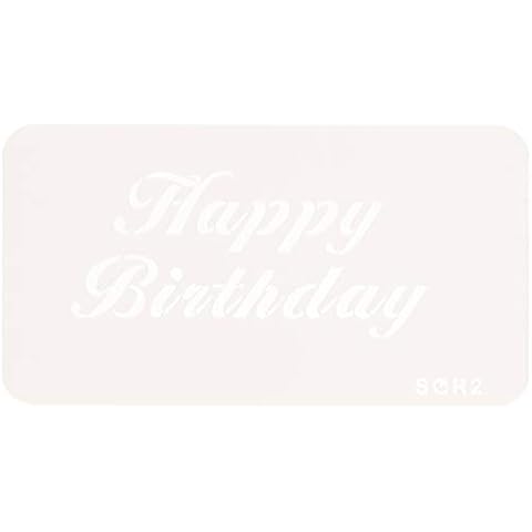 PME SGR2 JEM Happy Birthday Stencil Cover