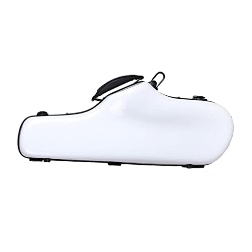 Portable Alto Saxoph Gig Bag,Carrying Bag, Hard Case for Sax, White
