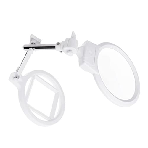 Loupe de table avec lumière LED support pliable lecture artisanat - 2
