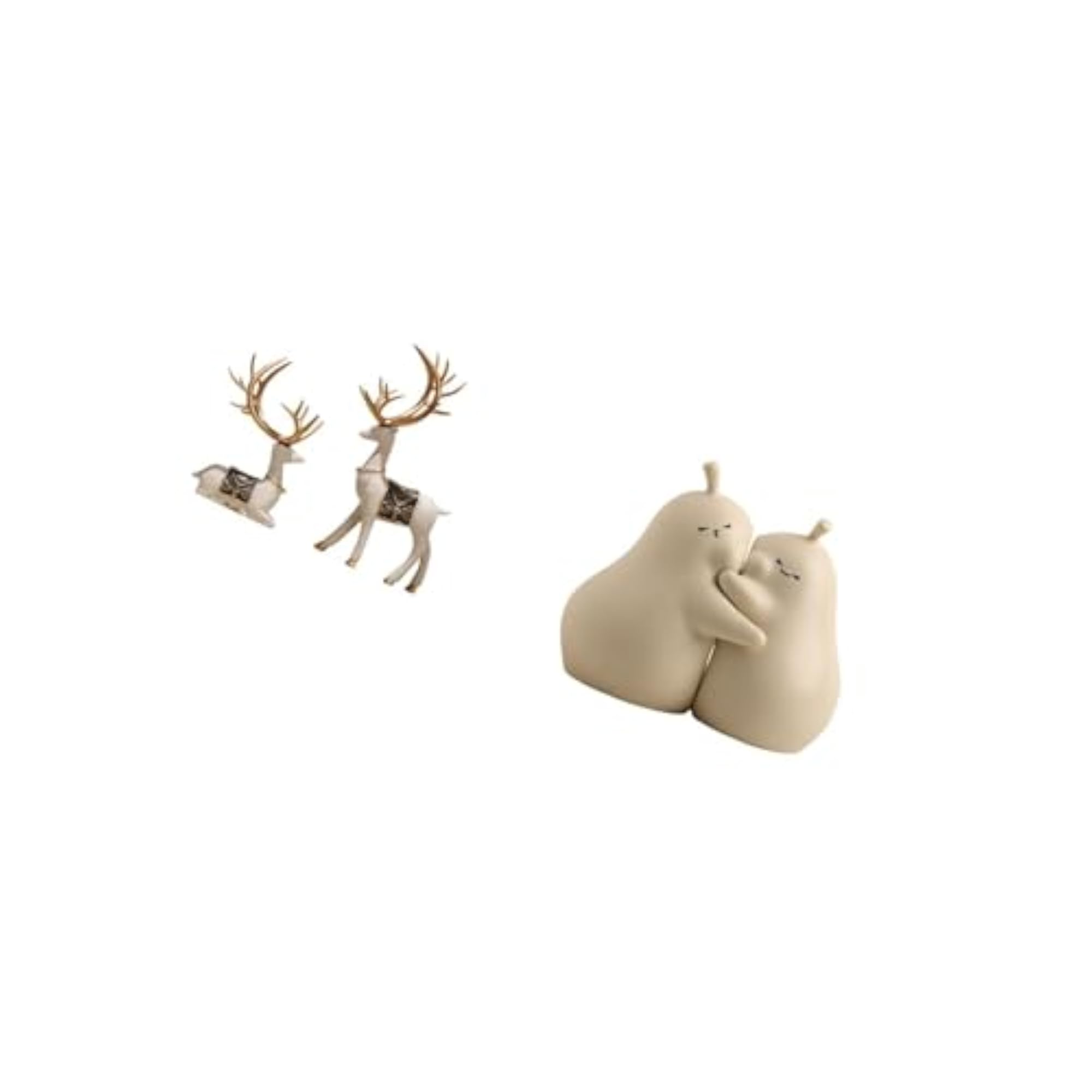 Elegant Reindeer Ceramic Bookend Ornament, Fine Workmanship
