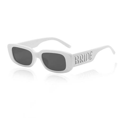 Bride Sunglasses White Wedding Sunglasses for Women Wedding Bridal Sunglass for Bridal Shower Gifts Lightweight Bridal Party Gifts Perfect Fit for Most Face Shapes Bride to be - Main Image