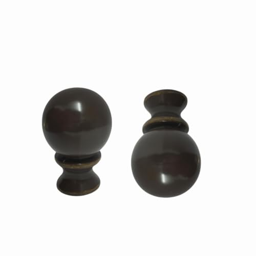 Image of Lighting Lamp Finials 1-1 /2 in High,1 /4-28 in Base Ball Finials for Lamp Shade, Finial Lamp Shade Top Screw, for Lamp Topper Knob, Oil Rubbed Bronze 2Pcs