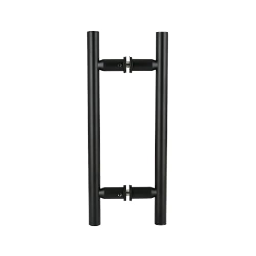Top Hardware Stainless Steel 304 Grade Back to Back Shower Door Ladder Pull Handle for 3/8”~ 1/2” inch Glass Thickness (Matt Black Finish, 12 in (Center to Center: 8 in)) by Top Hardware - Image 2