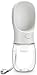 Gaity Pet Dog Water Bottle, [2018 New Type] Fashion Antibacterial Food Grade Leak Proof Portable Dog Cat Travel Water Cup Bowl with Big Trough, Pets Outdoor Drinking Cup - 12OZ (White)