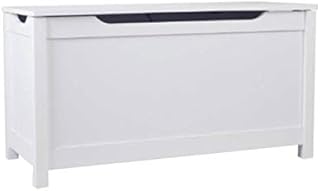 CruiseTech Wooden White Toy Box Organizer Storage Chest Ottoman Basket Box & Sitting Bench