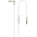 Produktbild Ersatz Weiß Audio AUX Kabel Verlängerungskabel für Beats by Dr Dre / Monster Kopfhörer mit Inline-Mikrofon Studio | Solo | Wireless | Pro | Mixr - Lautstärkeregler, und Anrufannahme iPhone -3,5mm 1.4m