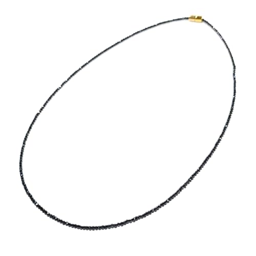 【強力マグネットクラスプ】チタンコーティング スピネル 磁気ネックレス 宝石質 パワーストーン 芸能人やスポーツ選手も愛用 長さの調整も可能 プレゼント 贈り物 ギフト (35cm)