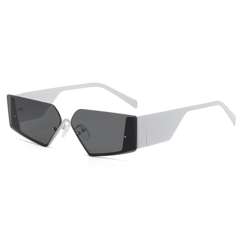 Lunettes œil de chat en métal sans monture, l'élégance vintage aux verres solaires UV400