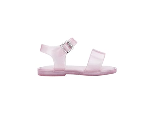 Image of mini melissa Mar Hot Sandals for Babies & Toddlers - Sparkly Sandals w /Heart Buckle & Bow for Baby Girls, Kids Jelly Shoes