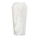 Deco 79 Ceramic Decorative Vase Faux Marble Centerpiece Vase, Flower Vase for Home Decoration 6" x 7" x 14", White - Image 4