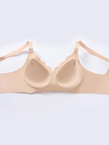 Image of Jelly Bras for Women Push Up Seamless Bralettes Wireless No Underwire Everyday Soft Comfortable Bra T Shirt Bra