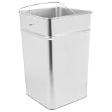 Mobestech Mülleimer Robuster Rostfreier Abfallbehälter mit Griff für Küche Garten und Hotel Multifunktionaler Metalleimer für Langfristige Nutzung