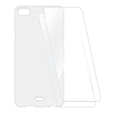 ESCAMOT Bedruckte Hülle + 2 Glas Schutzfolie Kompatibel mit Wiko Highway Pure 4G, Stoßfeste Weiche Cover & HD Klare Tempered Glass Folie (Weiß)