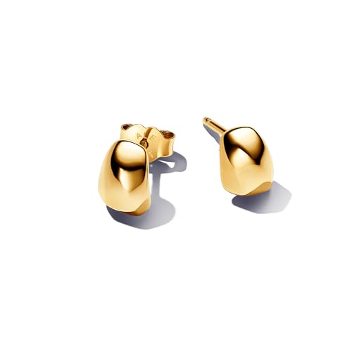 PANDORA Essence Pendientes de botón chapados en oro de 14 quilates