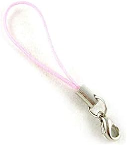 Pale Pink/Silver Nylon 67mm Mobile Charm Cords Pack of 20 - Compatible with Most Phones, Durable and Long-Lasting