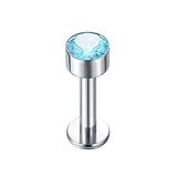 New 2026 Unisex 1/5Pcs Titanium Labret Tragus Stud Earrings 14G Cz Crystal Monroe Helix CartiaLiGe Conch Medusa Lip Earlobe Piercings Sex Jewelry Fashion For Women And Men Findings Trendy Gift