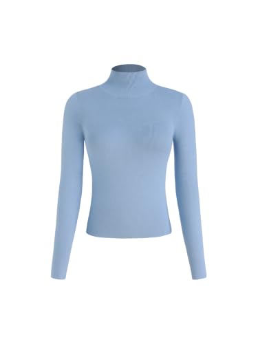 Image of CIDER Womens Knit Top High Neck Long Sleeve