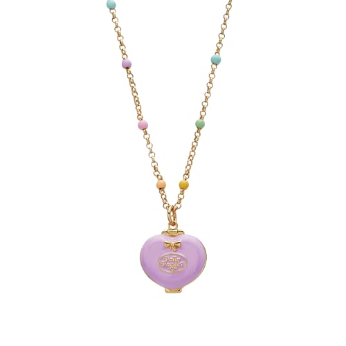 Alex and Ani Polly Pocket House Locket Necklace - Nostalgic Enamel & Resin Charms Adjustable Fit Nickel-free Ideal Jewelry Gift for Polly Pocket Fans