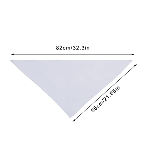 Mifengda 15 Pieces Sublimation Dog Bandanas Heat Transfer Pet Blanks White Triangle Scarf Washable Polyester For Diy Dogs Cats Pets (White, Small), Large #TOP1