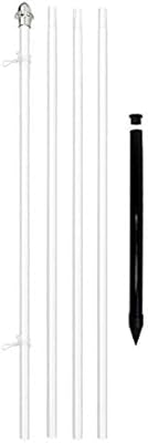 Flags Importer 13ft Aluminum (White) Outdoor Pole with Ground Spike